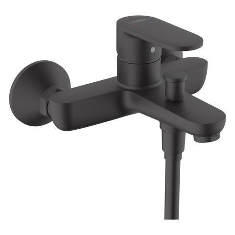 Змішувач для ванни HANSGROHE VERNIS BLEND, чорний/матовий, настінний ANTEY-81616 фото