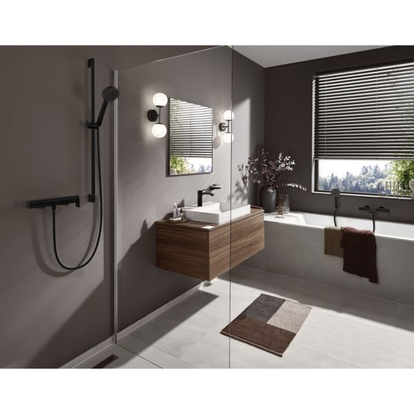 Змішувач для душу HANSGROHE VIVENIS, чорний/матовий, настінний ANTEY-84917 фото